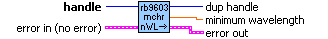 RB9603 MONOCHROMATOR Get Min Wavelength